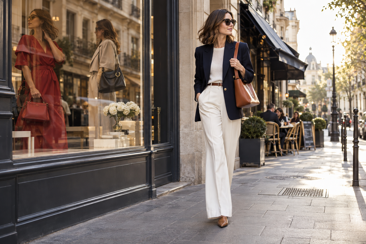Elegante Damenhandtasche zu einem stilvollen Stadt-Outfit